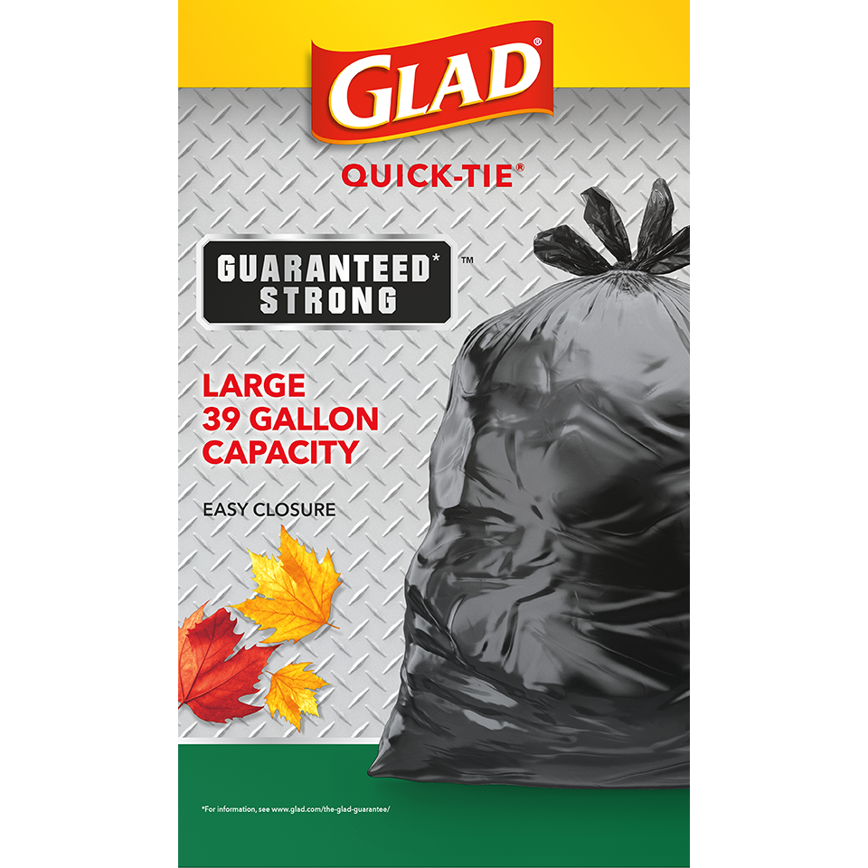 Lawn and Leaf Bags 39 Gallon Garbage Bags Outdoor Trash Bags, 100 PACK