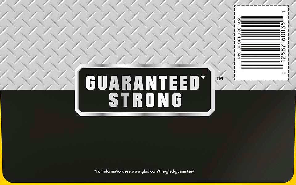 Glad Guaranteed Strong Large Quick-Tie Trash Bags, 30 Gallon, 21 Count