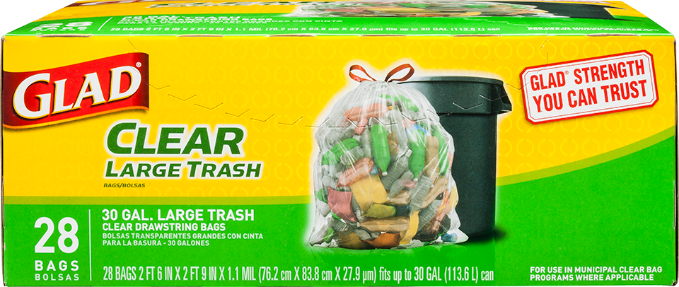 Clear Recycling Bags Storage Heavy Duty Disposable Resin 100 Count 45 Gallon 