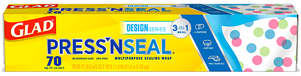Glad Press'n 3-IN-1 Seal Food Plastic Wrap 560 sq. ft., 4 pk. 
