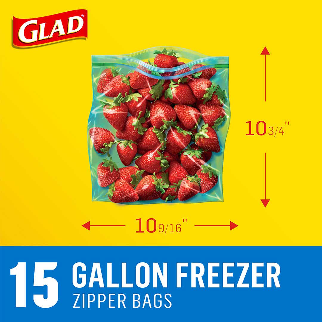 Glad Zipper Seal 1-Gallon Storage Bags, 10-ct. Packs