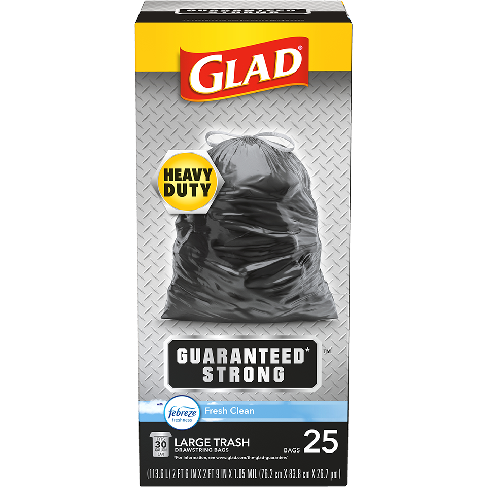 3 mil Black Contractor Garbage Bags With Flap 32 ct