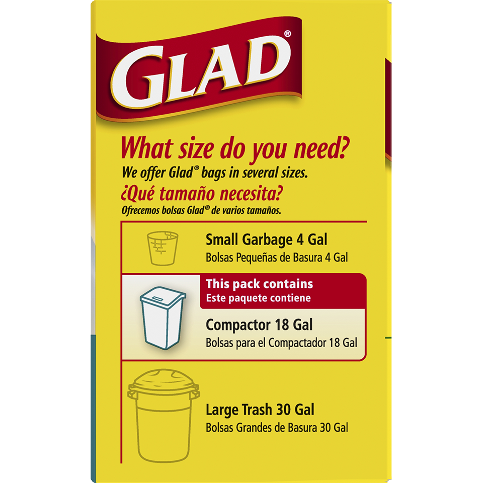 Glad Small Garbage Bags, 4 Gallon 30 bags 