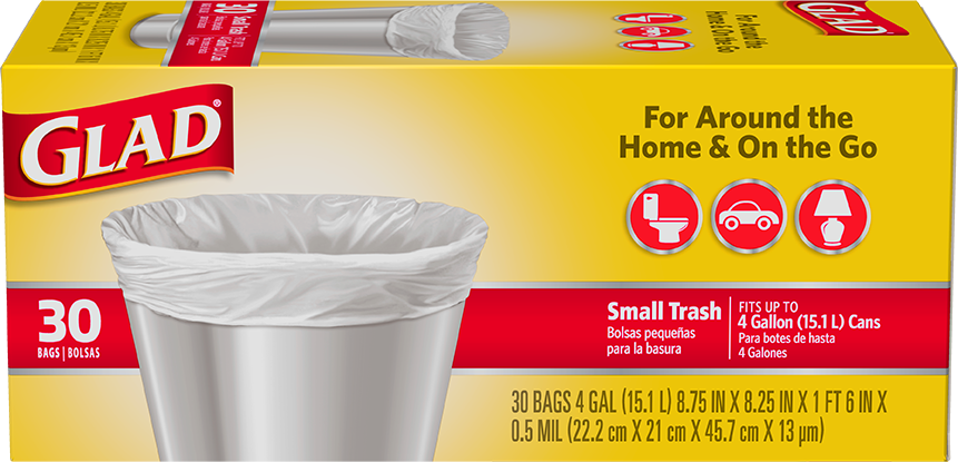 Small Trash Bags 4 Gallon - Drawstring 4 Gallon Trash Bag