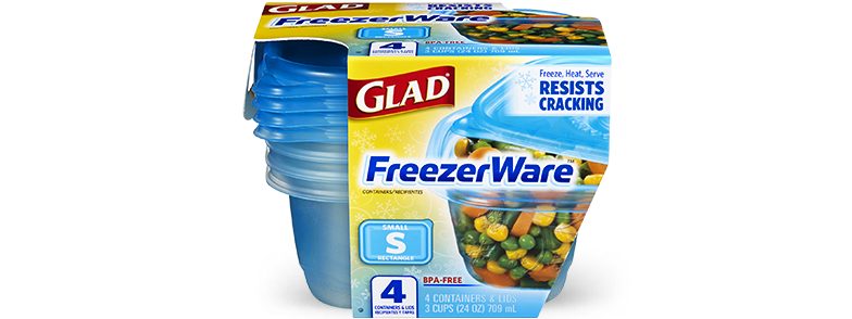 glad containers freezer plastic storage
