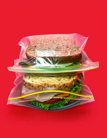 Glad Zipper Food Storage Sandwich Bags, 100 Count (Packaging May Vary)