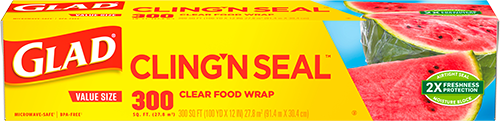 Glad Cling'n Seal 200 sq ft Clear Food Wrap