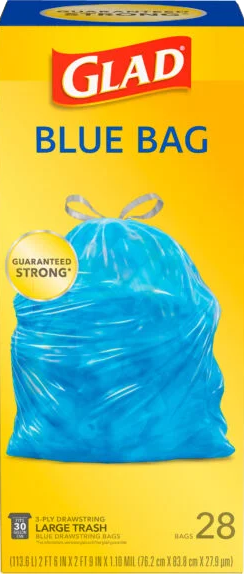 Bolsas Grandes Azules para Reciclaje con Tira Ajustable