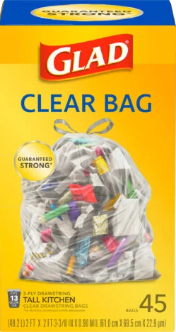 Clear Bag Kitchen Drawstring