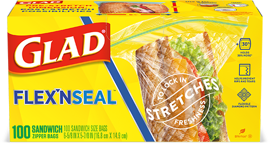 Glad Sandwich Bags, Fold-Top - 180 count