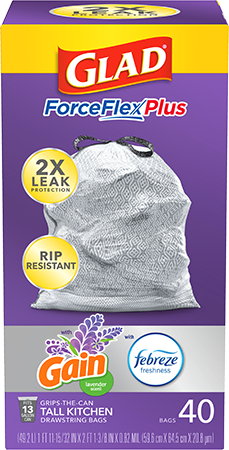 Kitchen ForceFlexPlus Bags Gain Lavender Scent