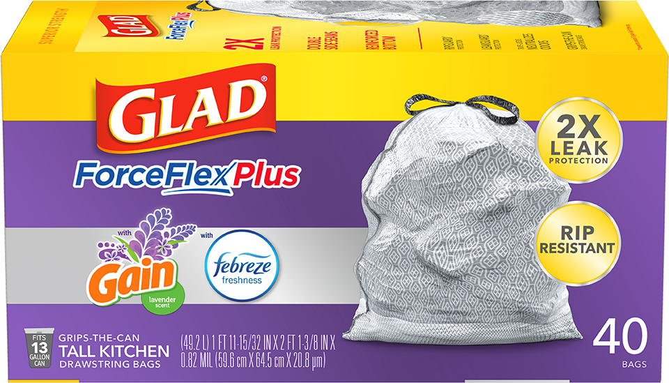 Kitchen ForceFlexPlus Bags Gain Lavender Scent