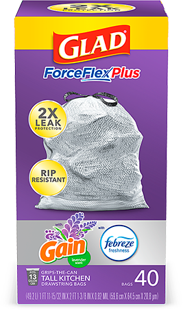 Kitchen ForceFlexPlus Bags Gain Lavender Scent