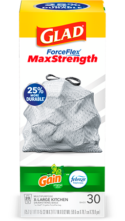 Glad ForceFlex 13-Gallons Gain Lavender White Plastic Kitchen Drawstring Trash  Bag (50-Count) in the Trash Bags department at