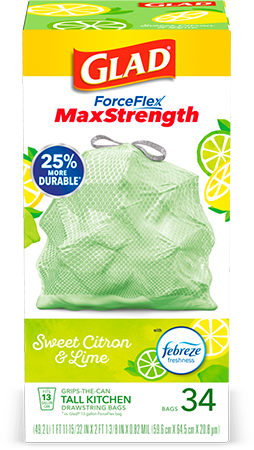 Citron & Lime Scented Green Tall Kitchen ForceFlex MaxStrength