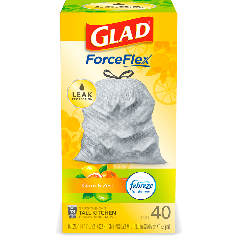 Kitchen ForceFlex Citrus & Zest Scented Trash Bag