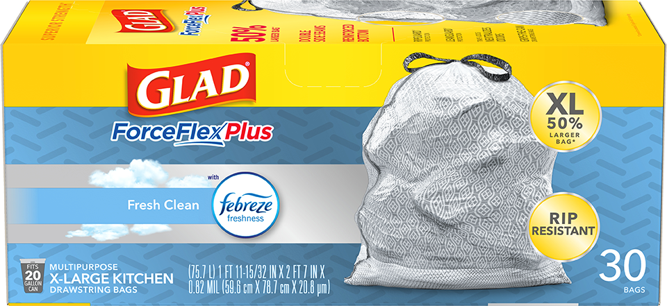 Kitchen ForceFlexPlus XL Bags Fresh Clean Scent