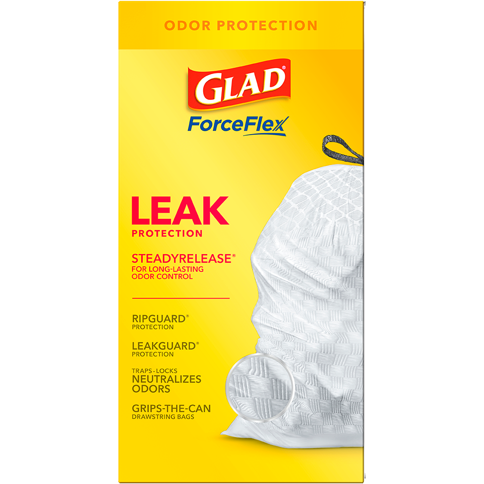 Glad ForceFlexPlus 13 Gallon Kitchen Trash Bags, Gain Original Scent, Febreze Freshness, 40 Bags, Size: 40 ct