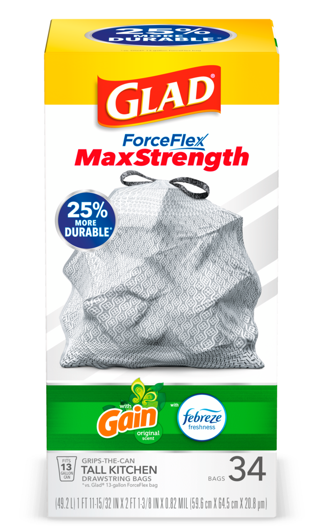 Glad Trash Bags, Drawstring, Sweet Citron & Lime, Small, 4 Gallon - 34 bags