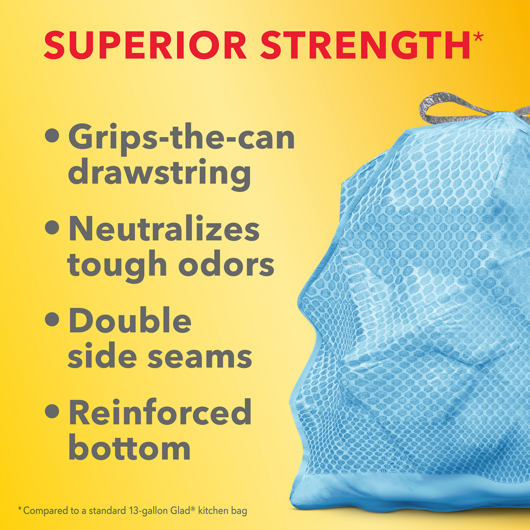 Scented Kitchen ForceFlex MaxStrength™ Bags — Beachside Breeze Blue Trash Bags