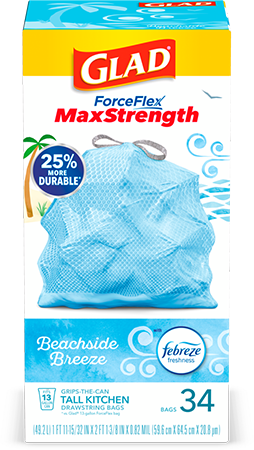 Beachside Breeze Scented Blue Tall Kitchen ForceFlex MaxStrength