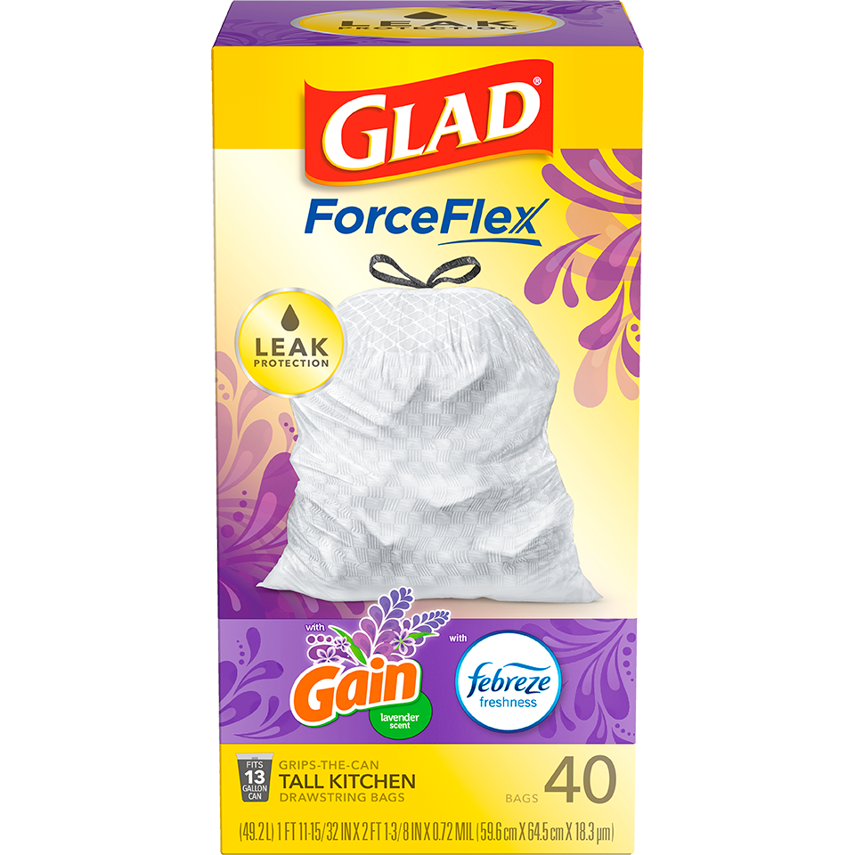 Glad Quick -Tie Tall Kitchen Trash Bags (68 ct)