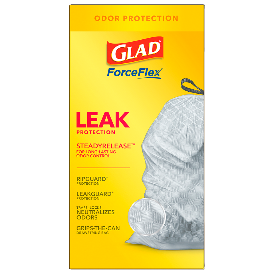 Glad ForceFlex Tall Kitchen Drawstring Trash Bags Citrus & Zest