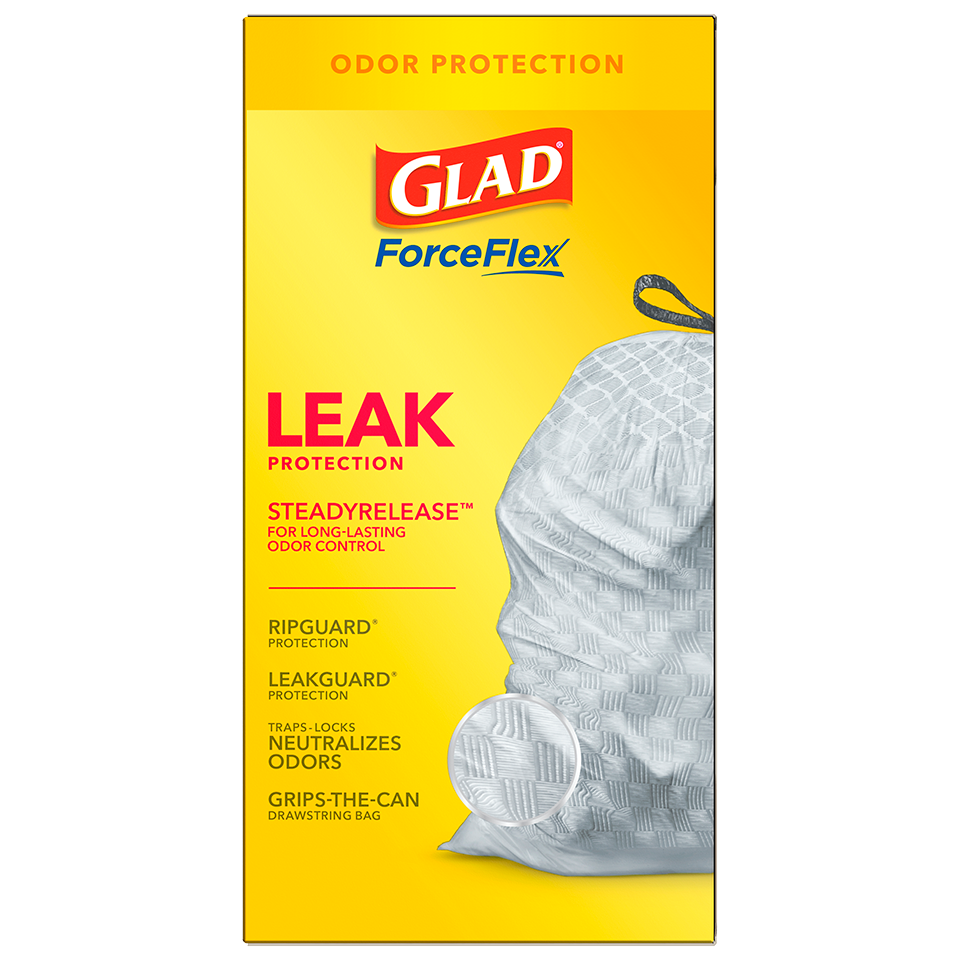Glad ForceFlex Trash Bags with Gain Moonlight Breeze Scent
