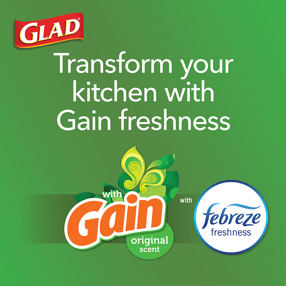 Glad Trash & Food Storage Medium Kitchen Drawstring Trash Bags 8 Gallon  White Trash Bag, Fresh Clean Scent, 80 Count (Package May Vary)