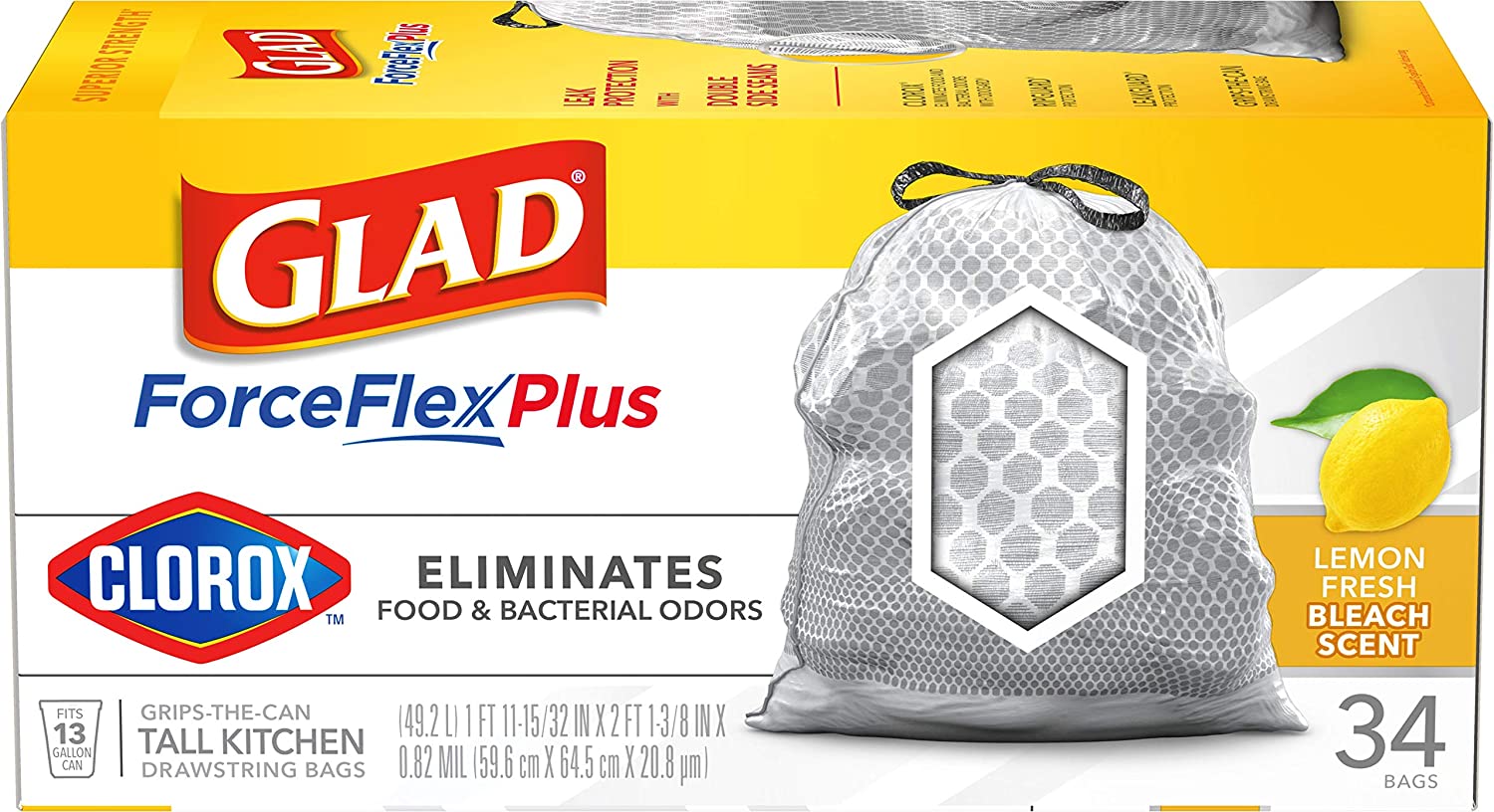 ForceFlexPlus with Clorox™ Bags Lemon Fresh Bleach Scent