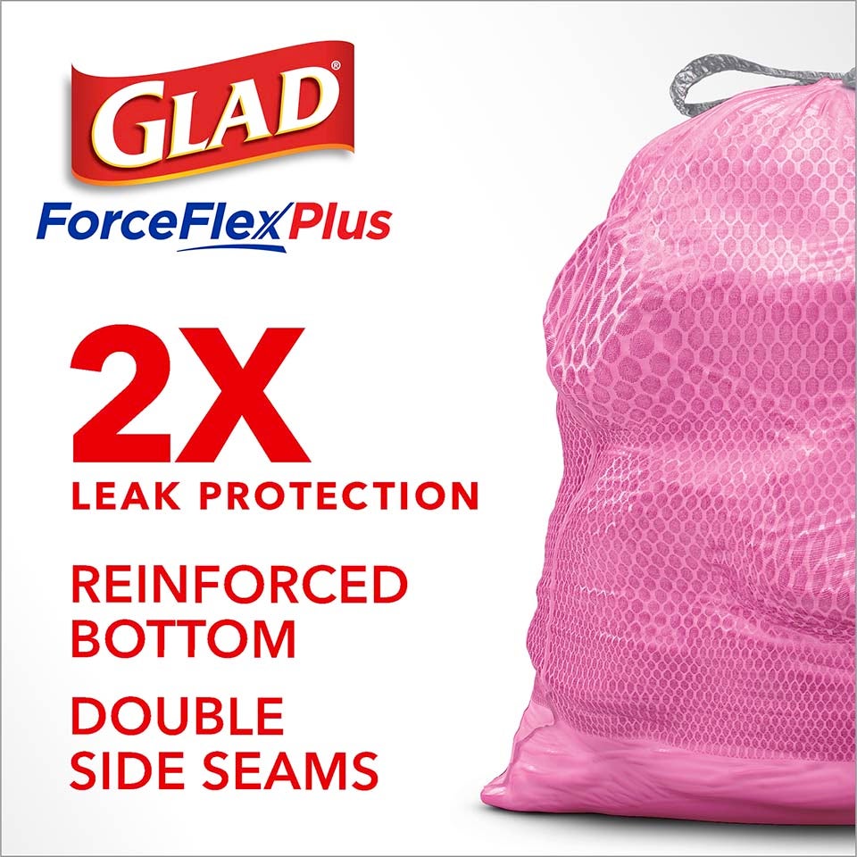 Scented Kitchen ForceFlexPlus Bags — Cherry Blossom Pink Trash Bags