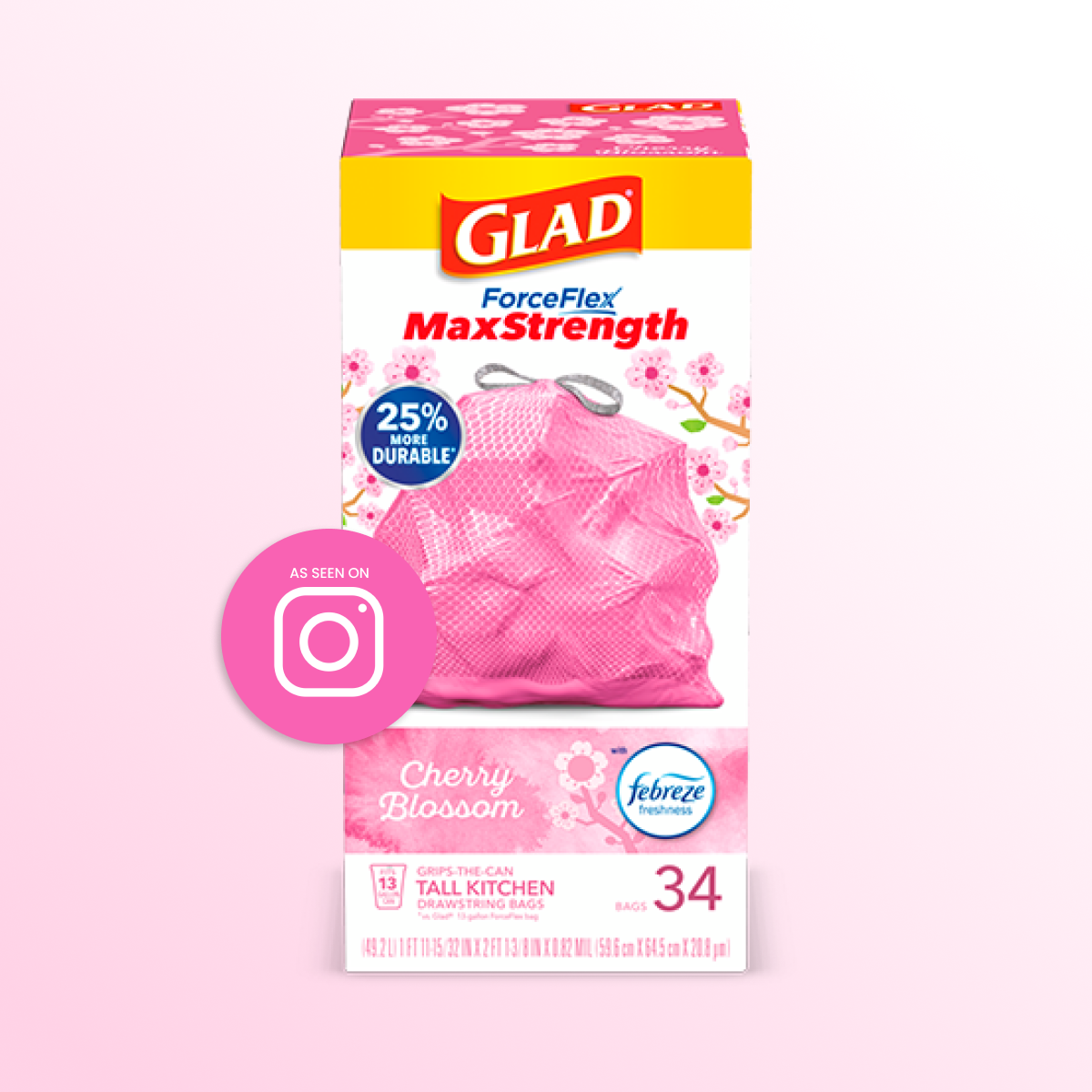 Pink glad bags