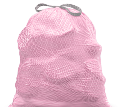 Glad ForceFlex MaxStrength 13 Gal. Cherry Blossom Scent Pink Kitchen  Drawstring Trash Bags (Pack of 10) 