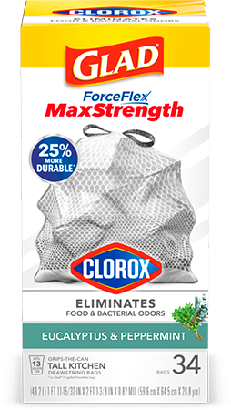 ForceFlex MaxStrength™ with Clorox® Bags Eucalyptus & Peppermint Scent