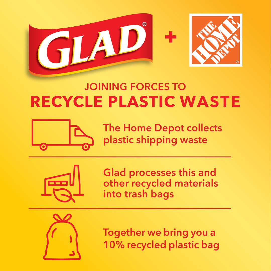 Glad® x Home Depot Gain Lavender Scented ForceFlex Trash Bags