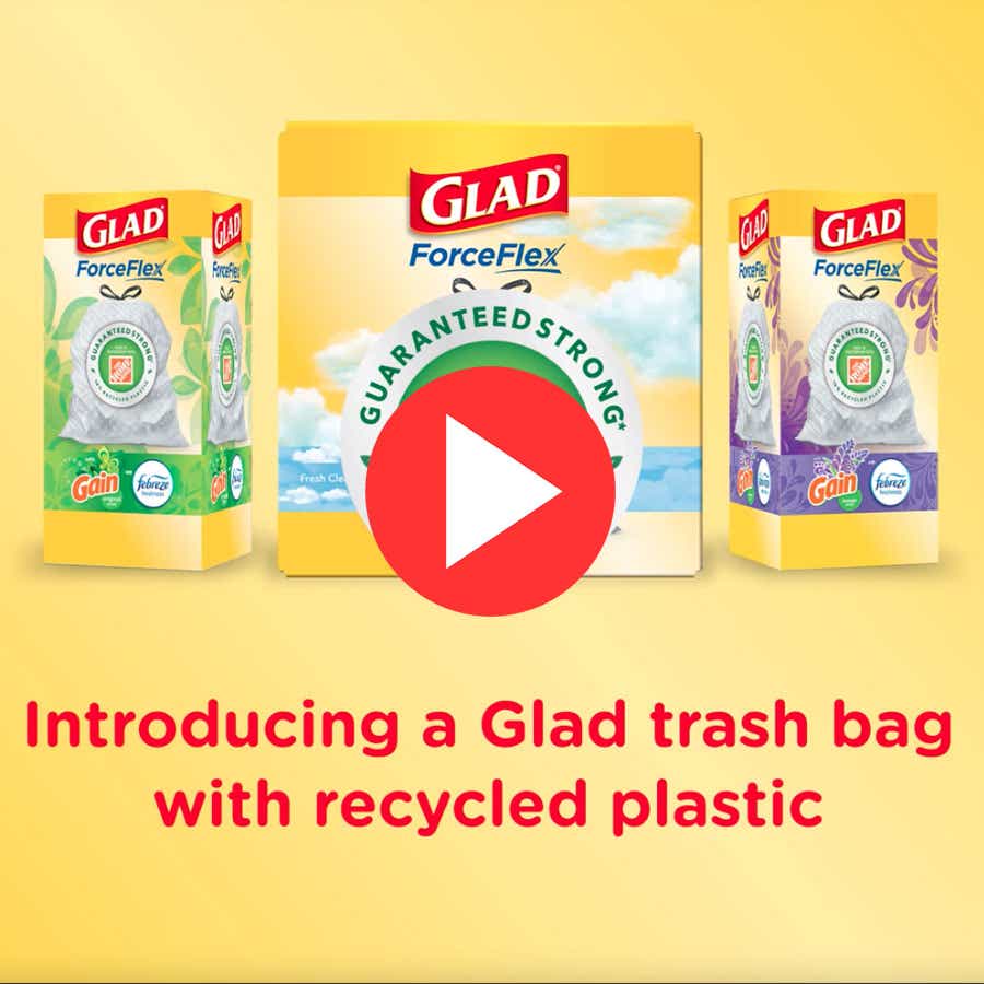 Glad ForceFlex 13 Gallon Kitchen Trash Bags, Gain Lavender Scent and  Febreze, 120 Bags