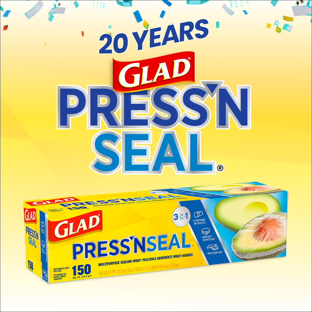 Glad Press'n Seal Food Wrap, 140 Square Foot Roll (3 pk.) - Sam's Club