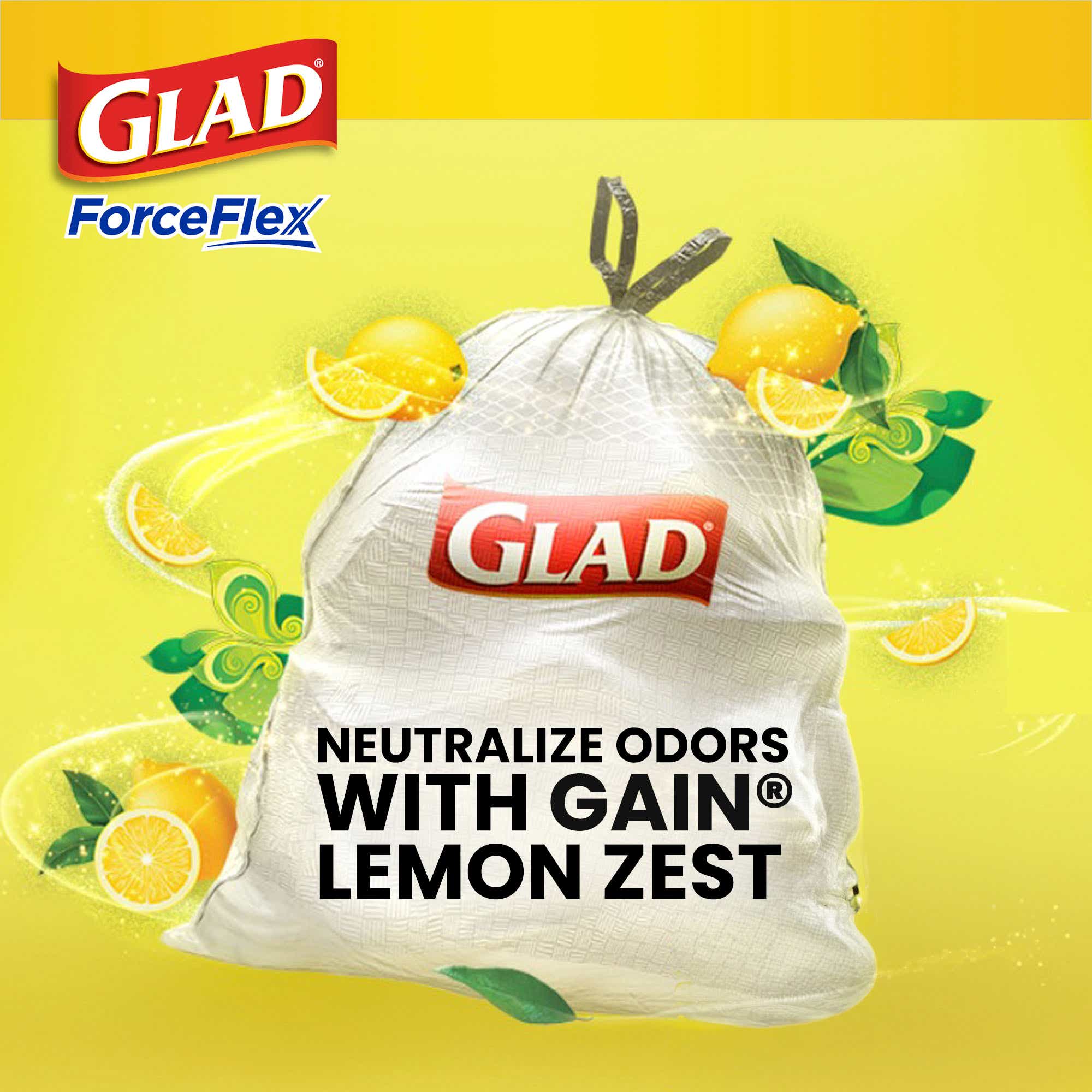 Kitchen ForceFlex Gain Lemon Zest Scented Trash Bag